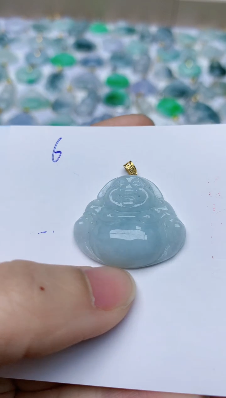【闪购商品】翡翠颈饰18K金镶嵌天然翡翠A货    6
