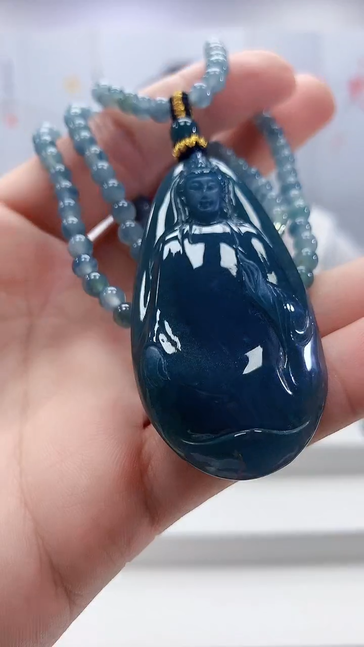 定制翡翠未镶嵌5060bb-毛货挂件64赠珠链