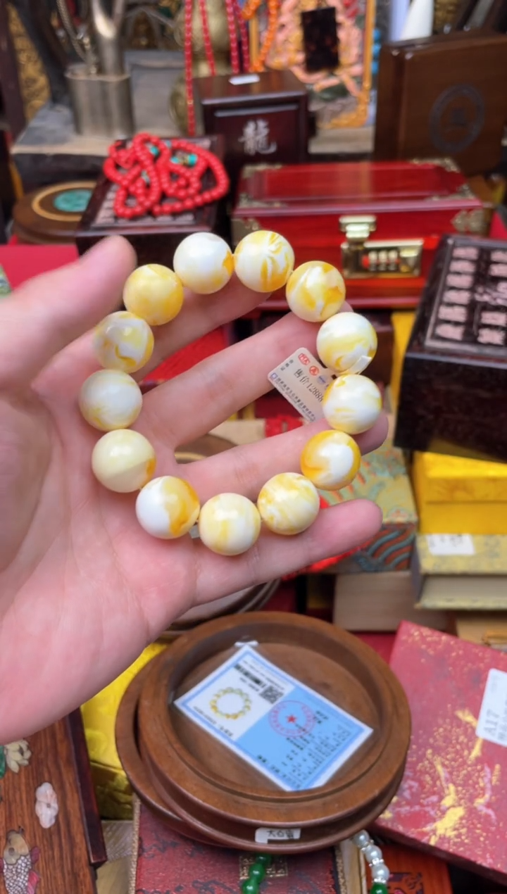 未镶嵌琥珀手串---------------大白蜜