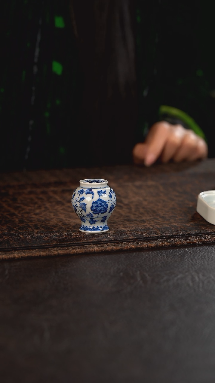 【闪购商品】杯聚澜堂仿明缠枝牡丹盖置