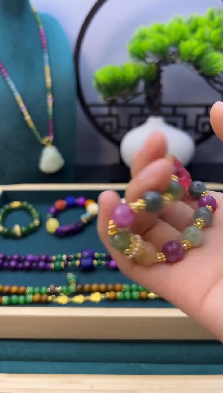 【闪购商品】碧玺手链14K金镶嵌SSSSS