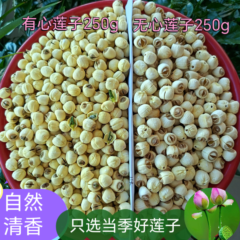 建宁有心莲子250g/无心莲子250g新货无硫香甜软糯煲汤佳品