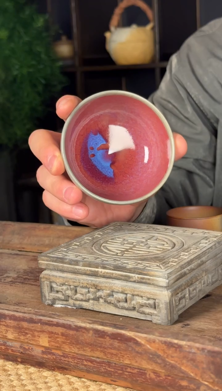 平阳窑手作钧青盏