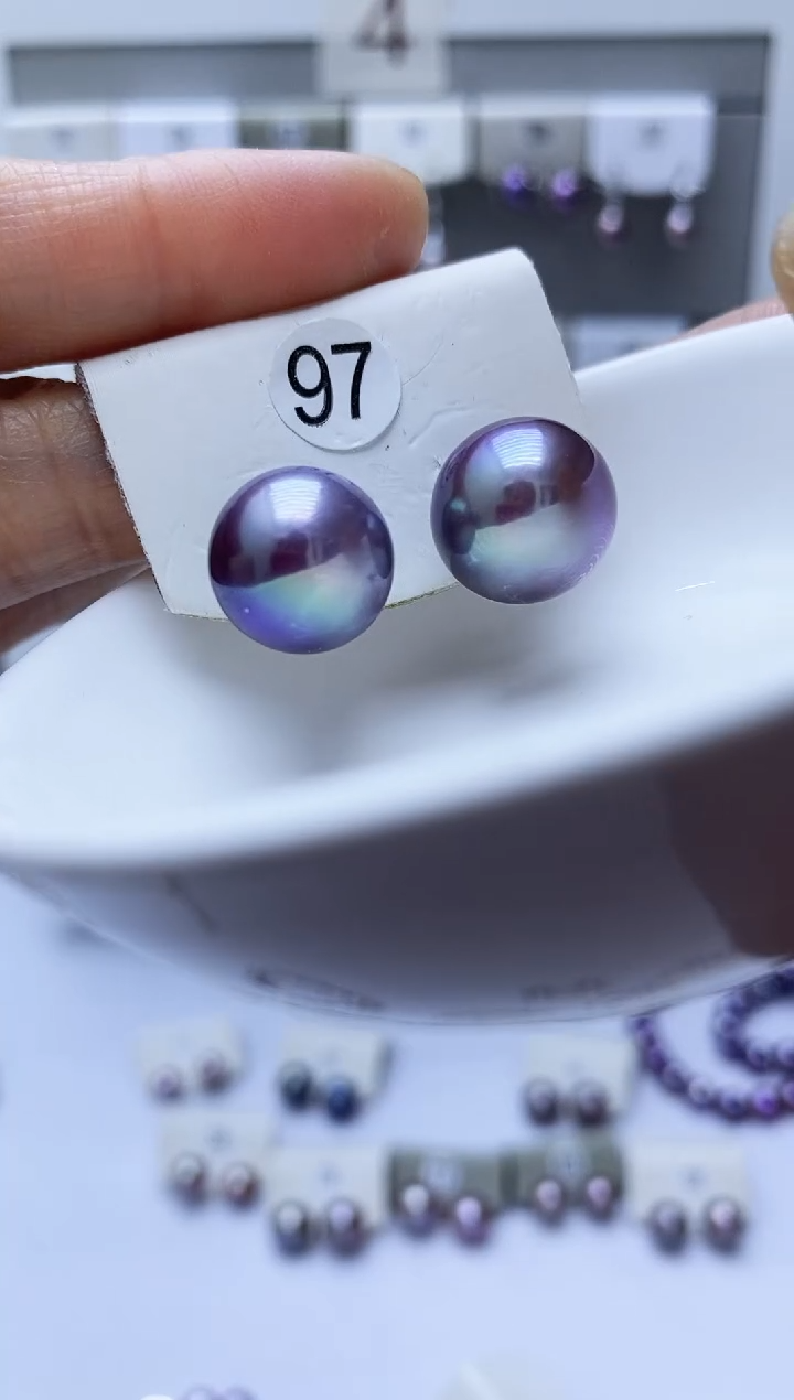 【闪购商品】淡水珍珠耳饰银S925镶嵌97