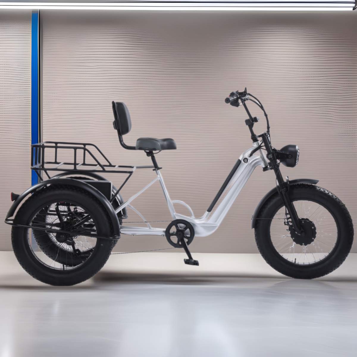 新款20寸内置铝合金超长续航锂电雪地变速三轮助力车