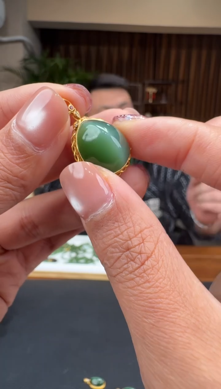 【闪购商品】和田玉4718K金镶嵌3.11冯总多样性发货