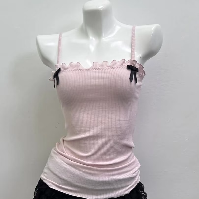 （素素家）夏季涩谷辣妹吊带百搭时尚设计感小众显瘦通勤