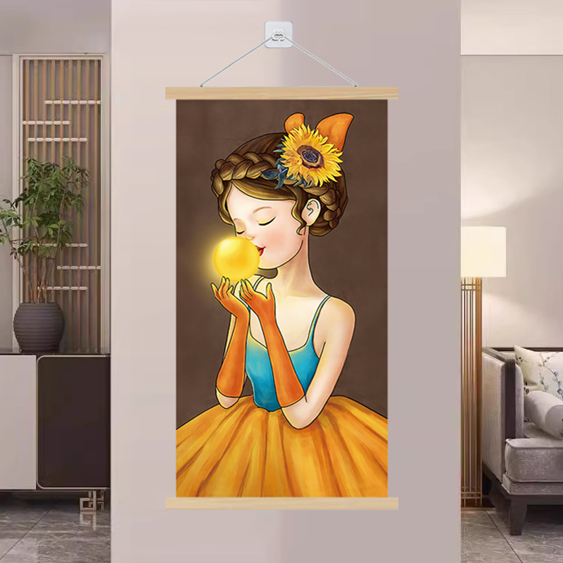 美女人物装饰画现代简约玄关走廊过道免打孔艺术装饰进门卧室挂画