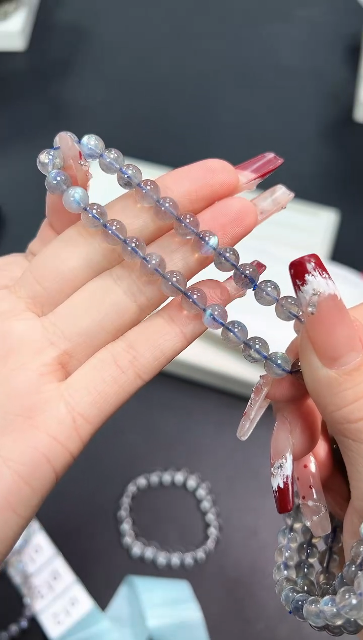 【闪购商品】长石手链未镶嵌11p多样性发其一/1条7mm默认微瑕