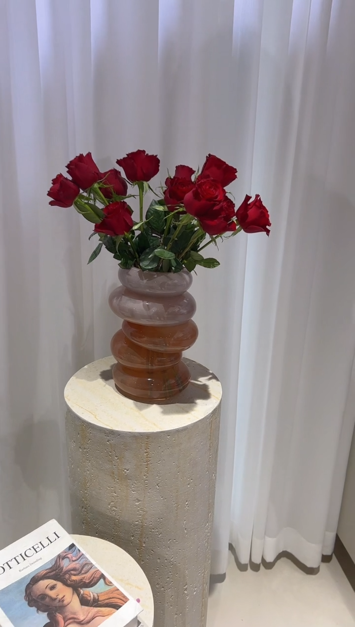 【闪购商品】琉璃法式螺纹花瓶