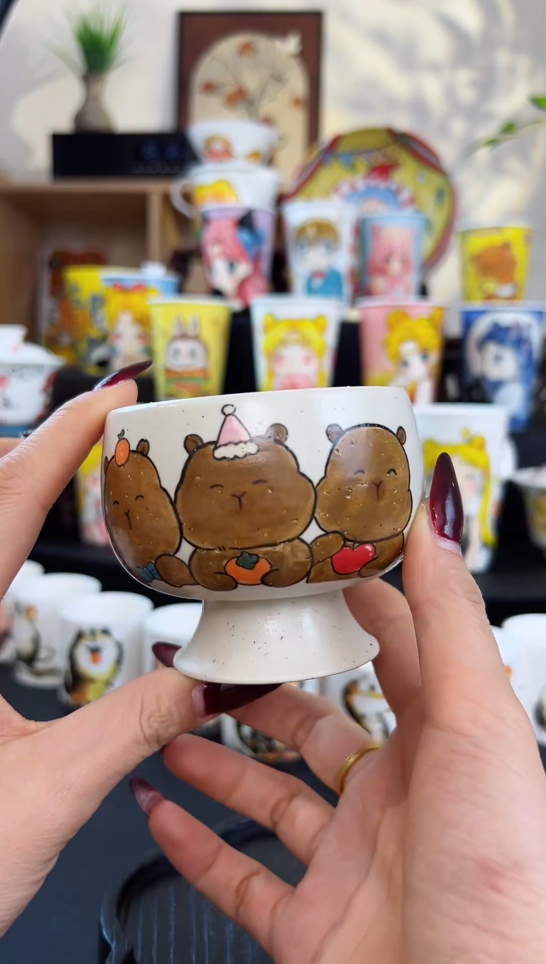 【闪购商品】摆件笙笙漫手工手绘陶瓷杯杯