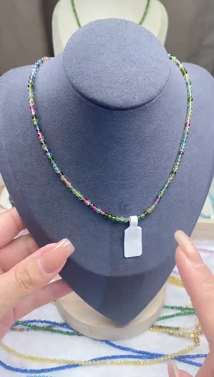 【闪购商品】尖晶石颈饰14K金镶嵌诗颜珠宝甄选SYZB07