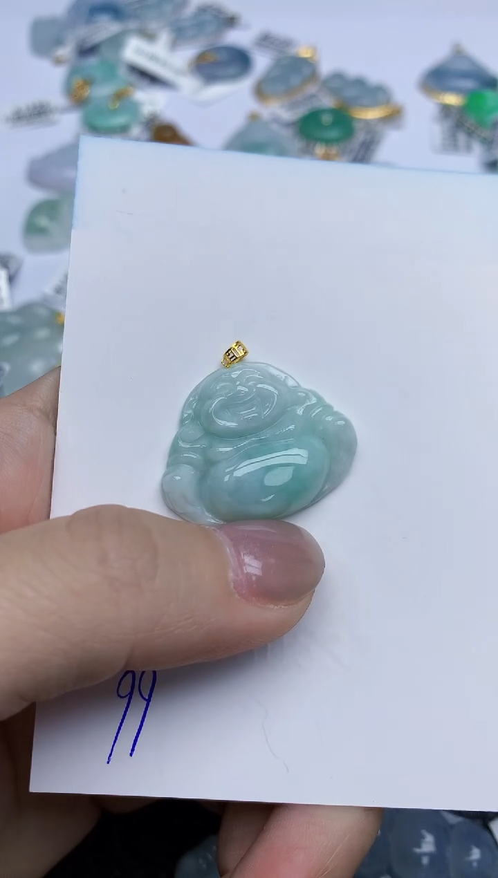 【闪购商品】翡翠颈饰18K金镶嵌天然翡翠A货