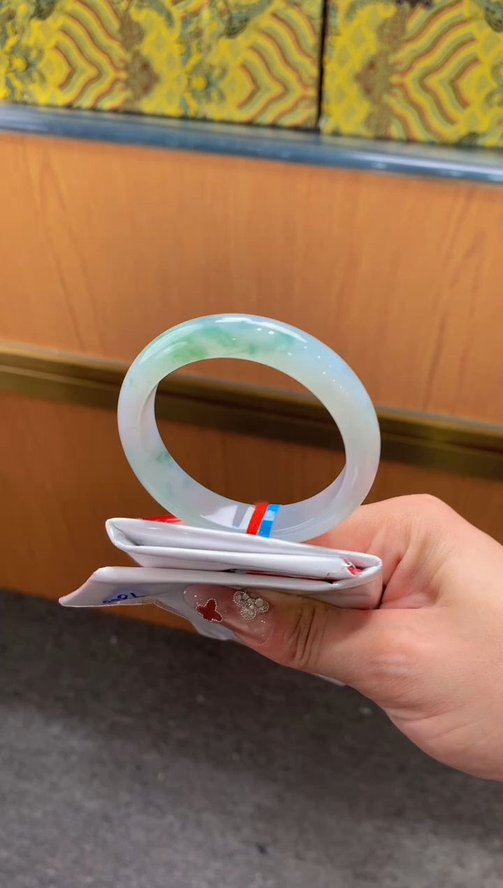 未镶嵌手镯翡翠-F34-正圈53.9