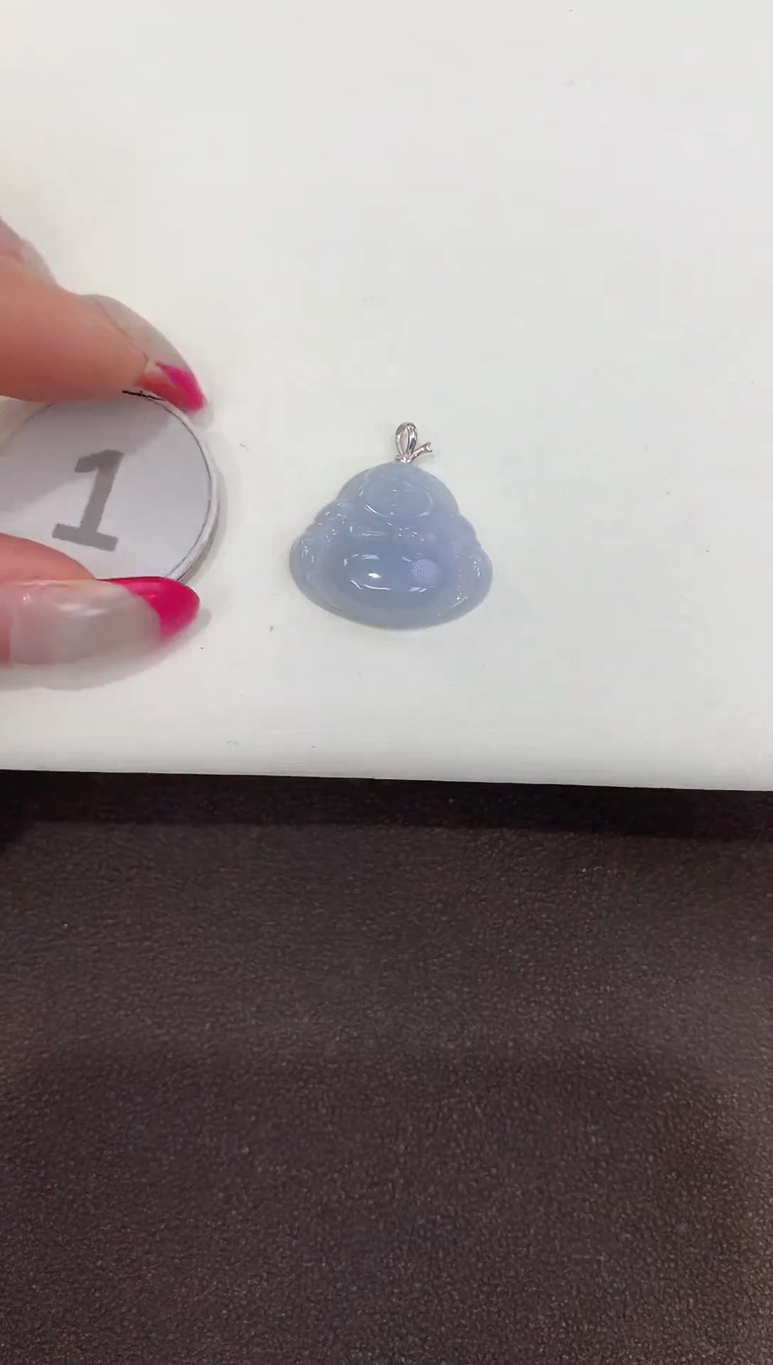 颈饰18K金镶嵌翡翠缅甸a货翡翠