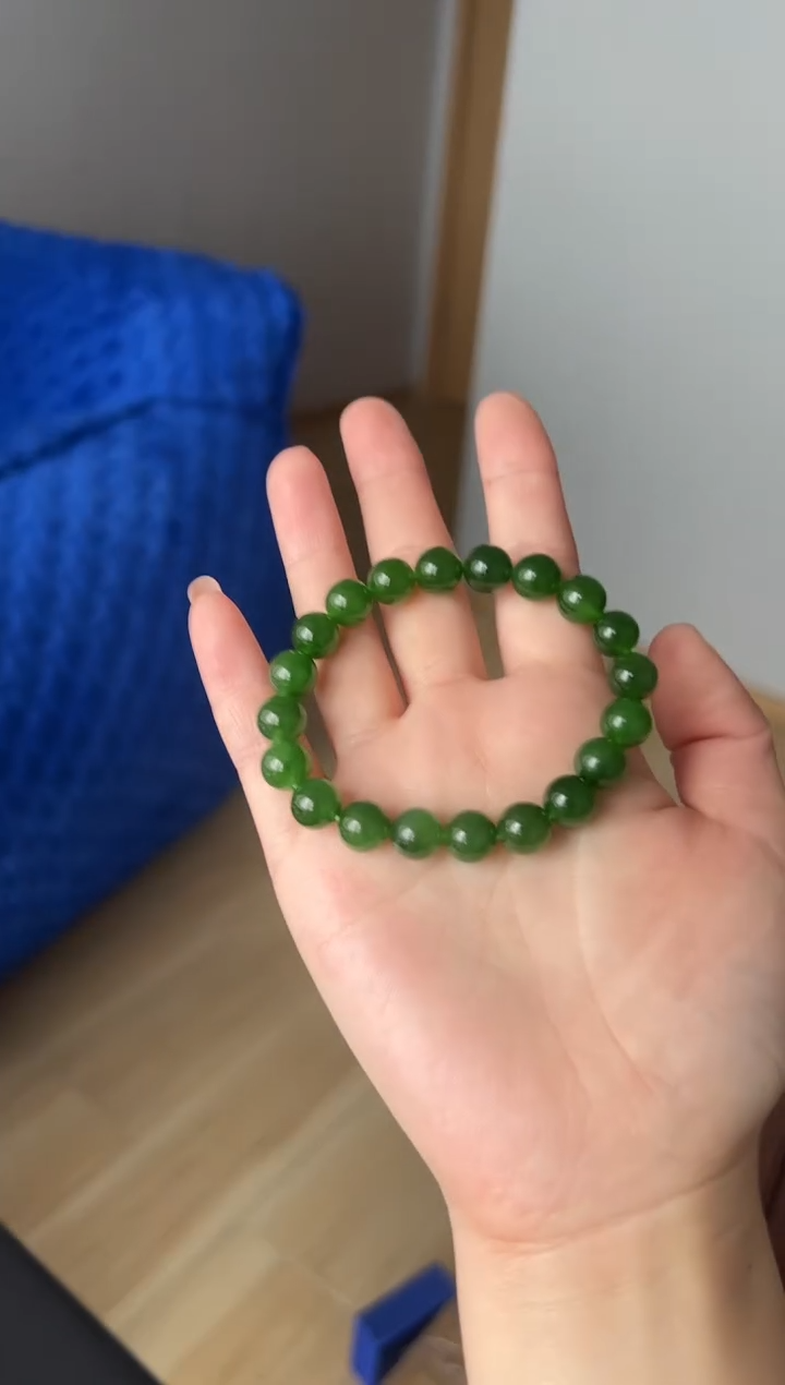 【闪购商品】和田玉（碧玉）手串未镶嵌9.5mm单圈