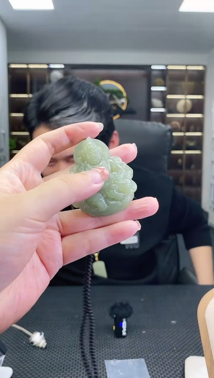 颈饰未镶嵌和田玉财神清货4