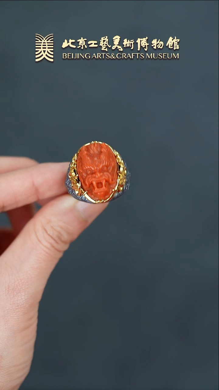 【闪购商品】南红玛瑙戒指银S925镶嵌B0207GMD002龙戒