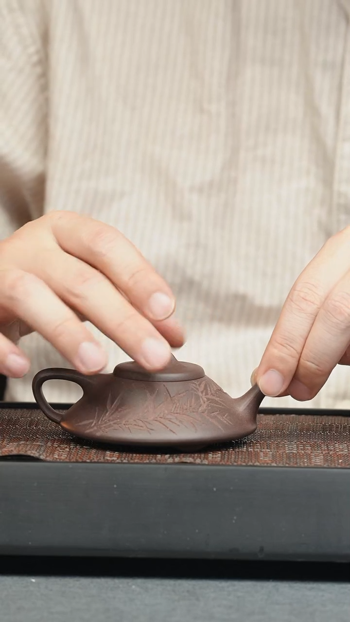 茶壶紫砂五堂 合瓢-刻