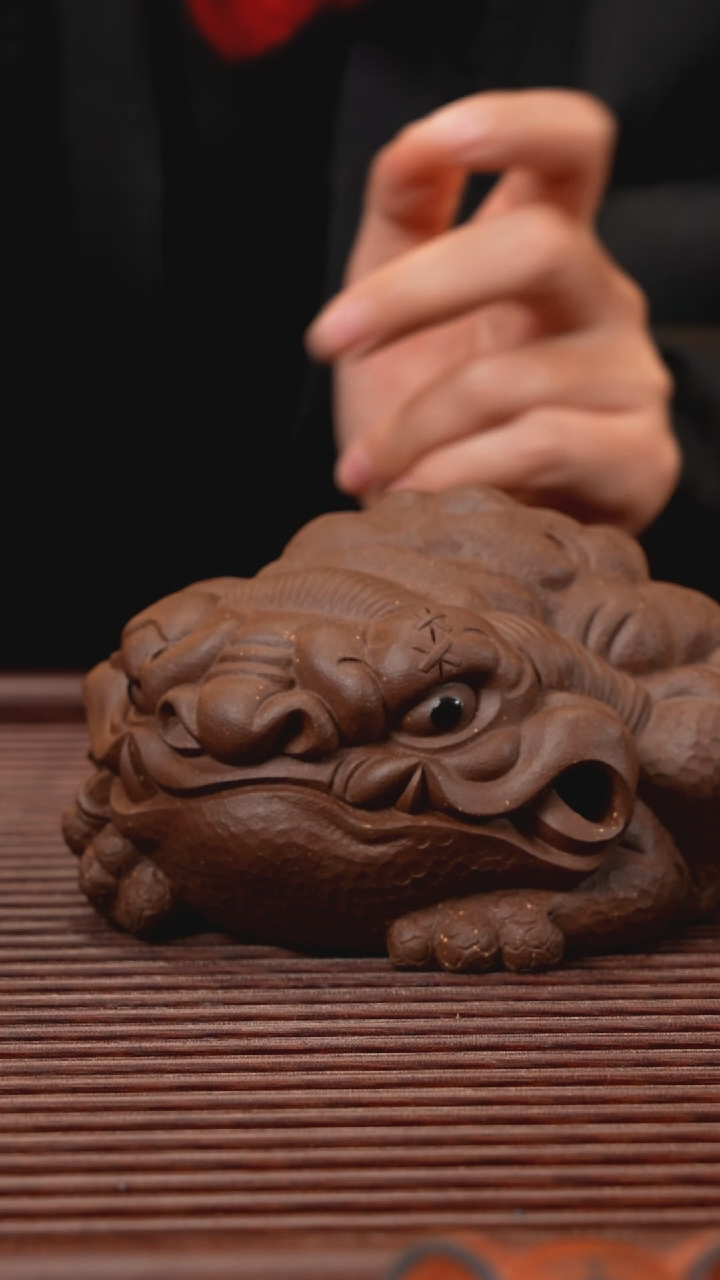 【闪购商品】紫砂茶宠紫泥恶蟾