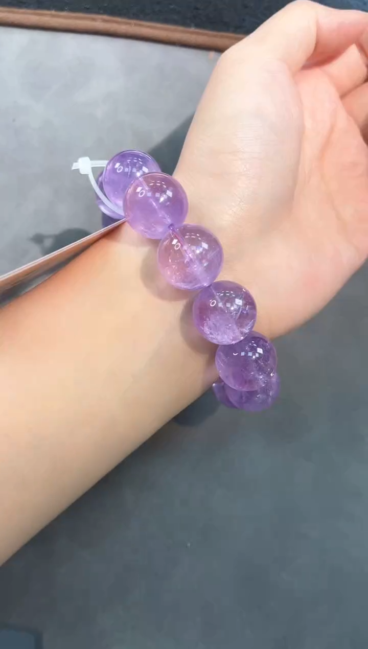 【闪购商品】水晶手链未镶嵌21号仙女紫水单圈16mm