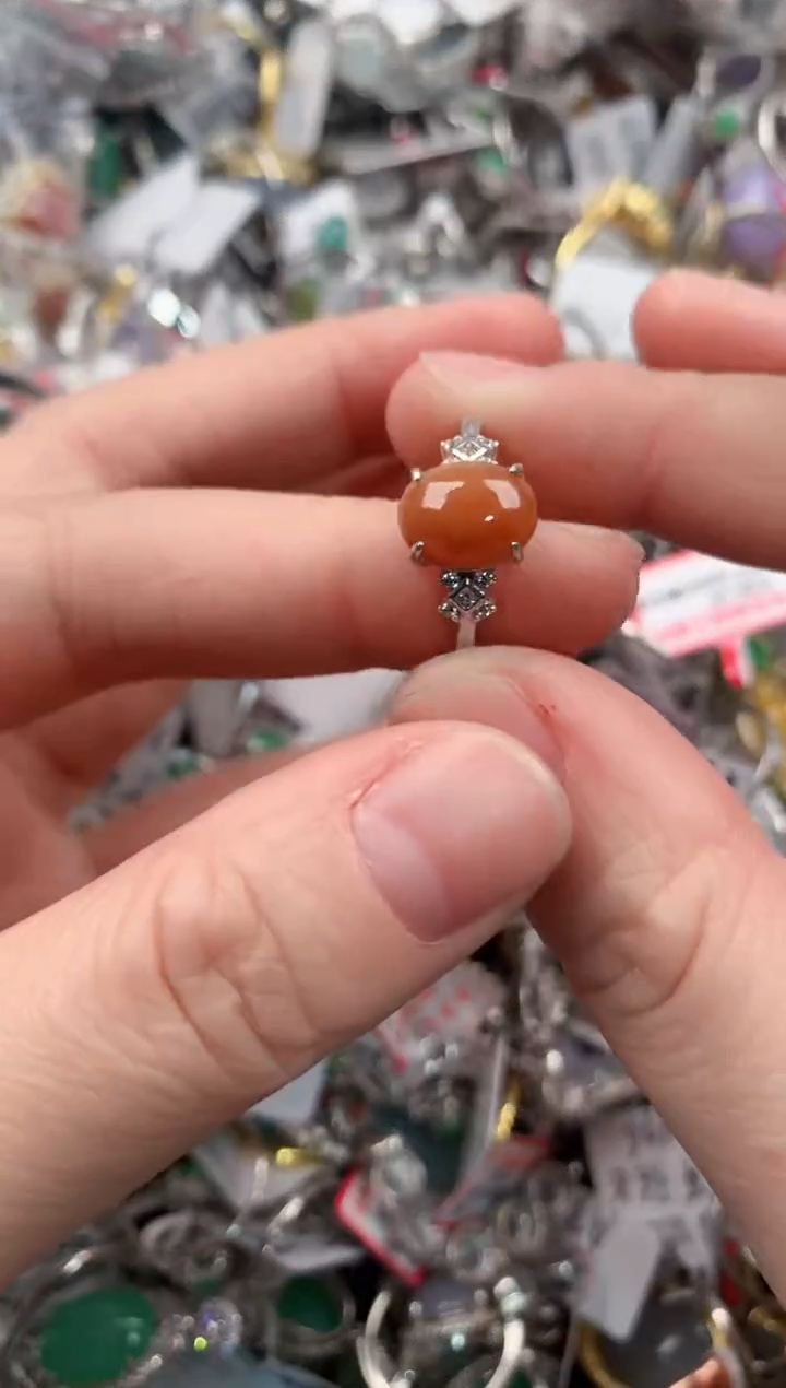 银S925镶嵌戒指翡翠111                     5