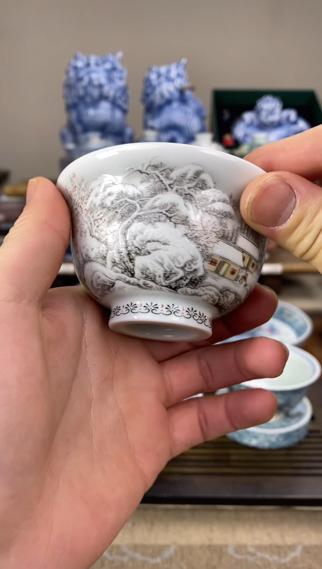 【闪购商品】墨彩雪景单独压手