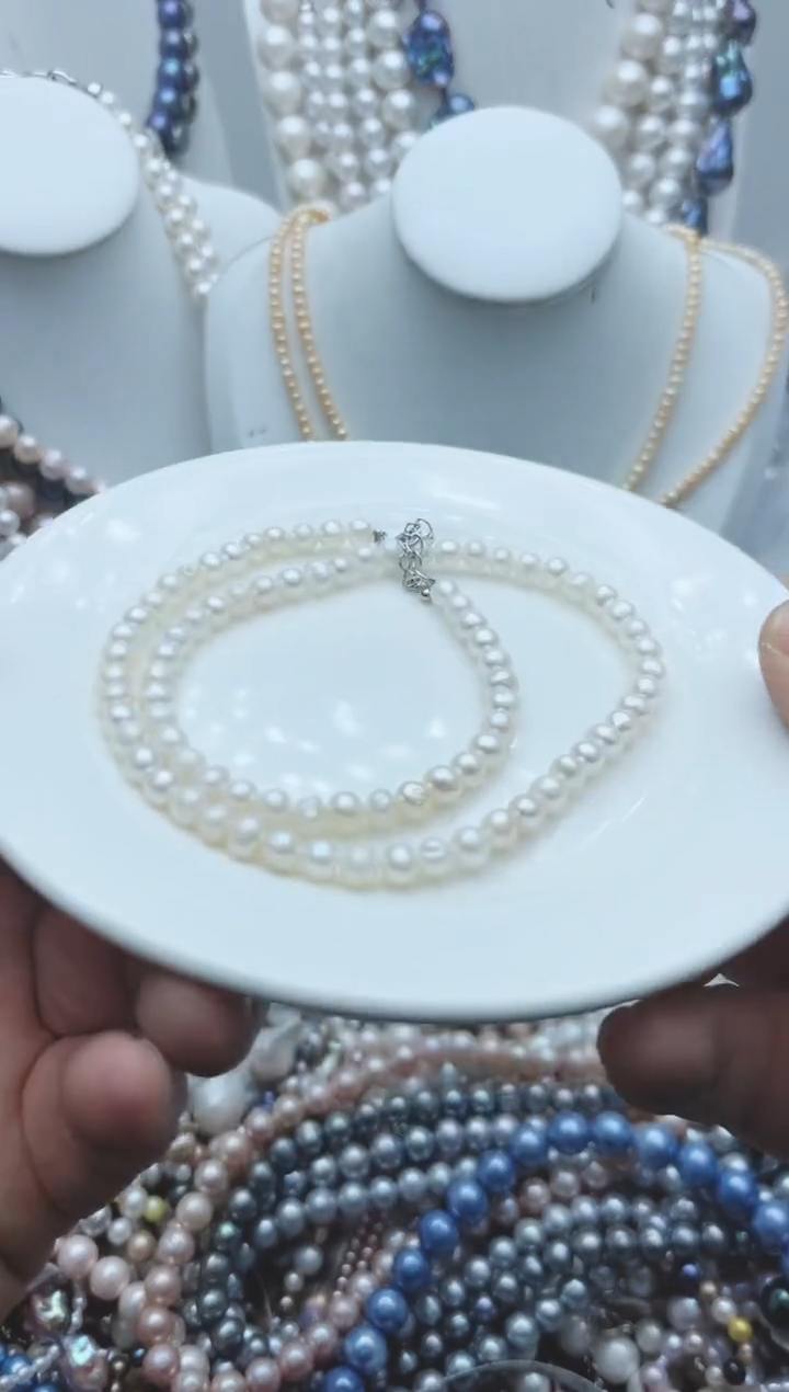 【闪购商品】淡水珍珠颈饰钛钢3