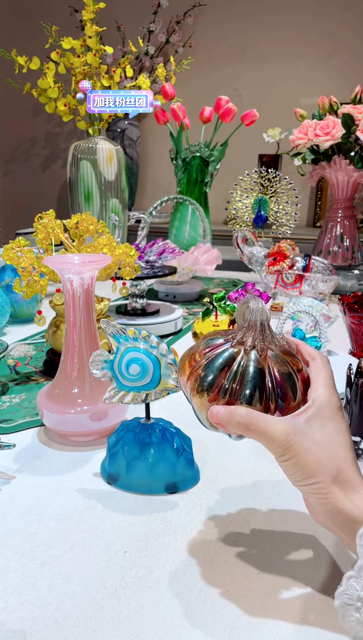 【闪购商品】琉璃手工艺品珠光南瓜  微瑕