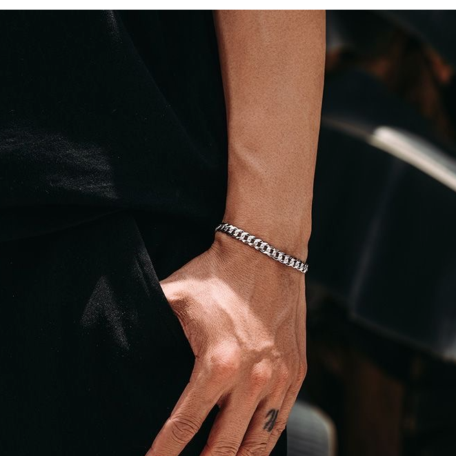 足银手链 男士手链款式