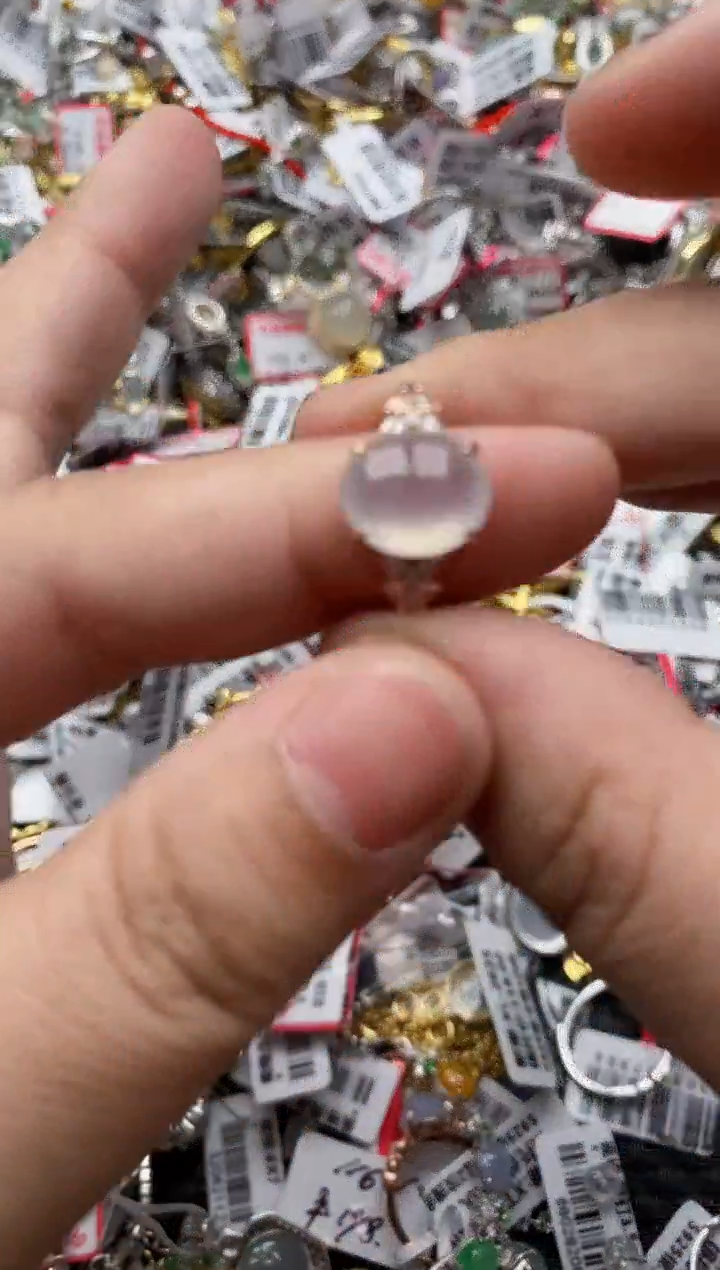 【闪购商品】翡翠戒指银S925镶嵌3333---6