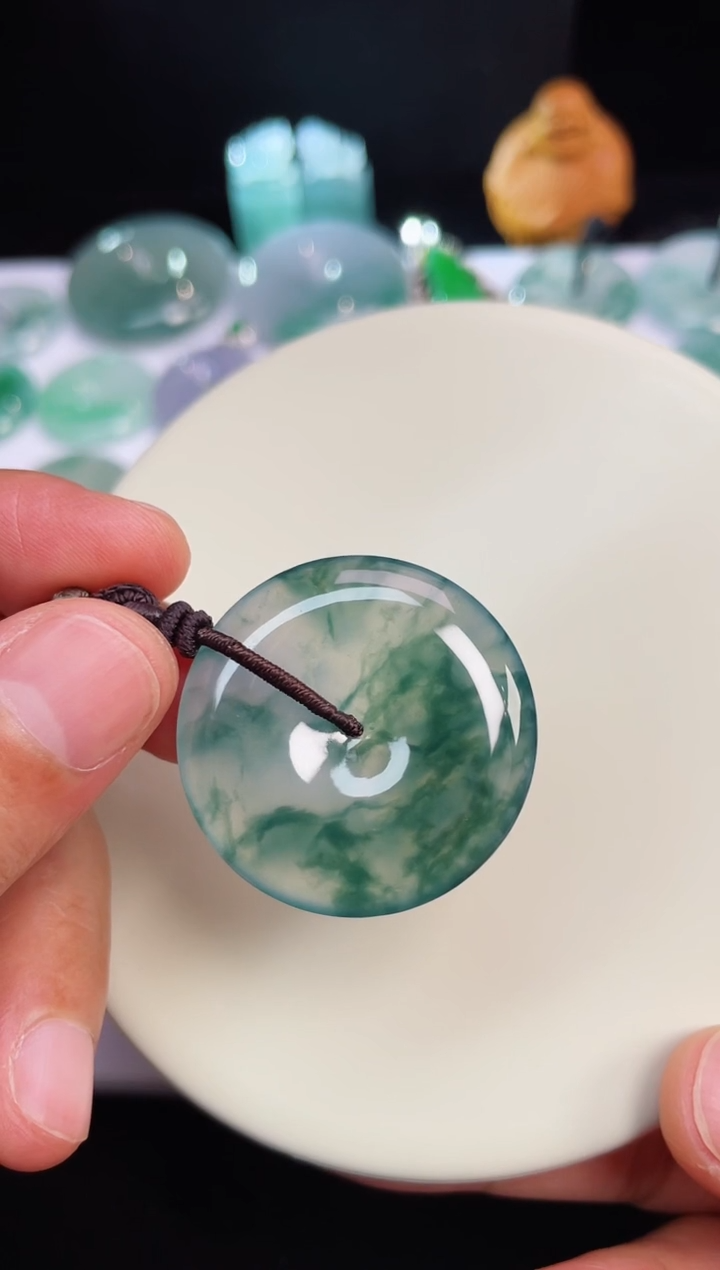 颈饰未镶嵌翡翠4**2平安扣 尺寸 33.6   6mm