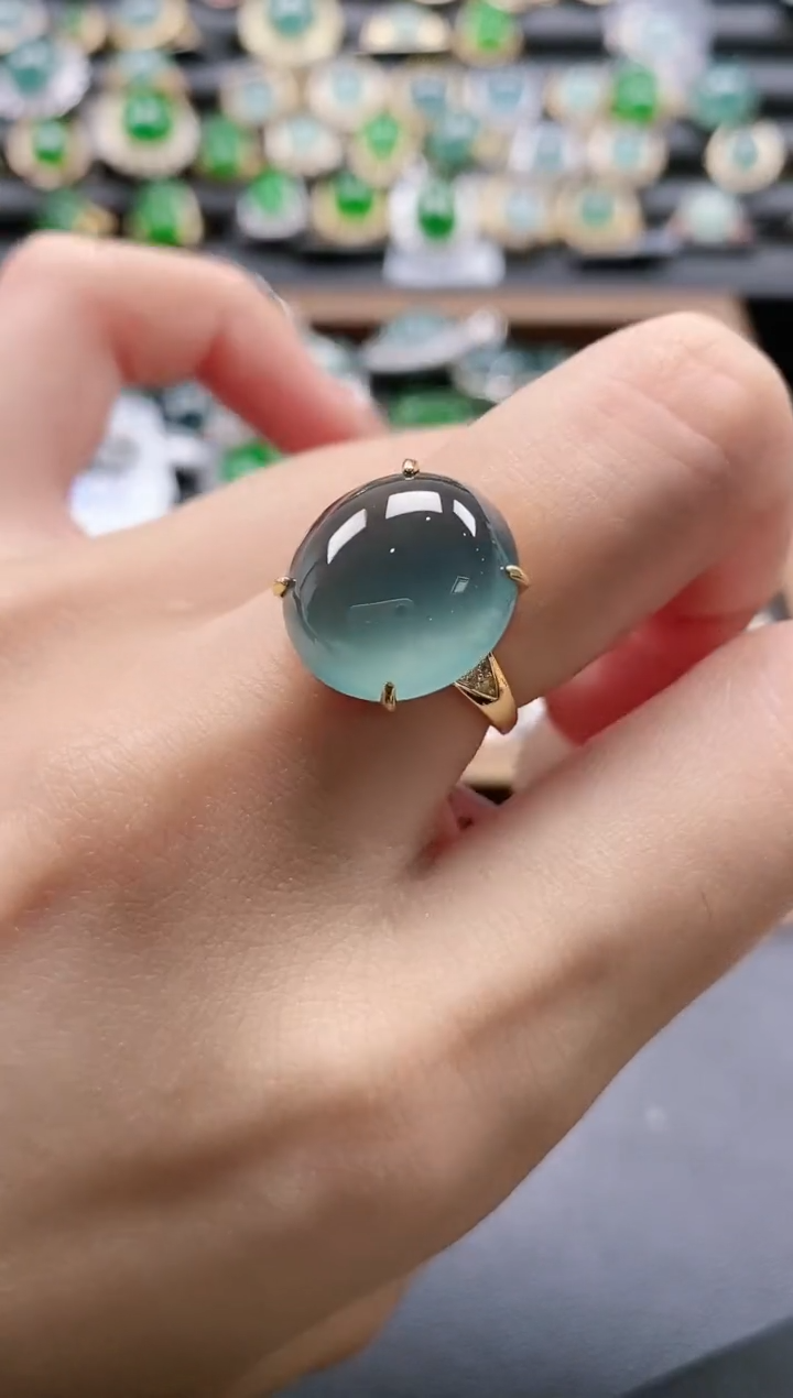 【闪购商品】翡翠戒指银S925镶嵌51511