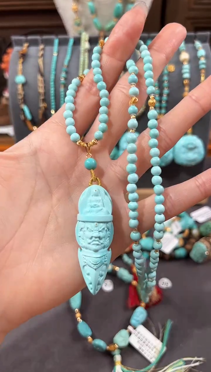 【闪购商品】绿松石颈饰18K金镶嵌绿松石项链