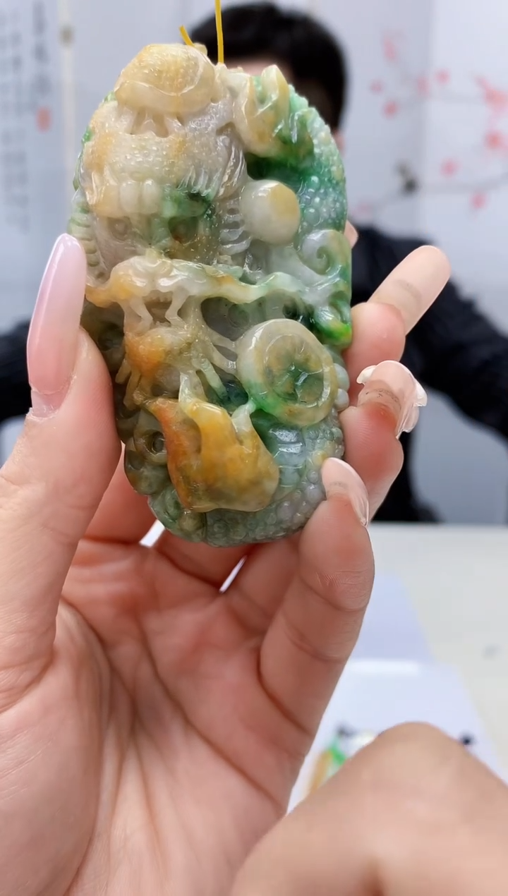 【闪购商品】定制翡翠未镶嵌5153lr-毛货挂件194