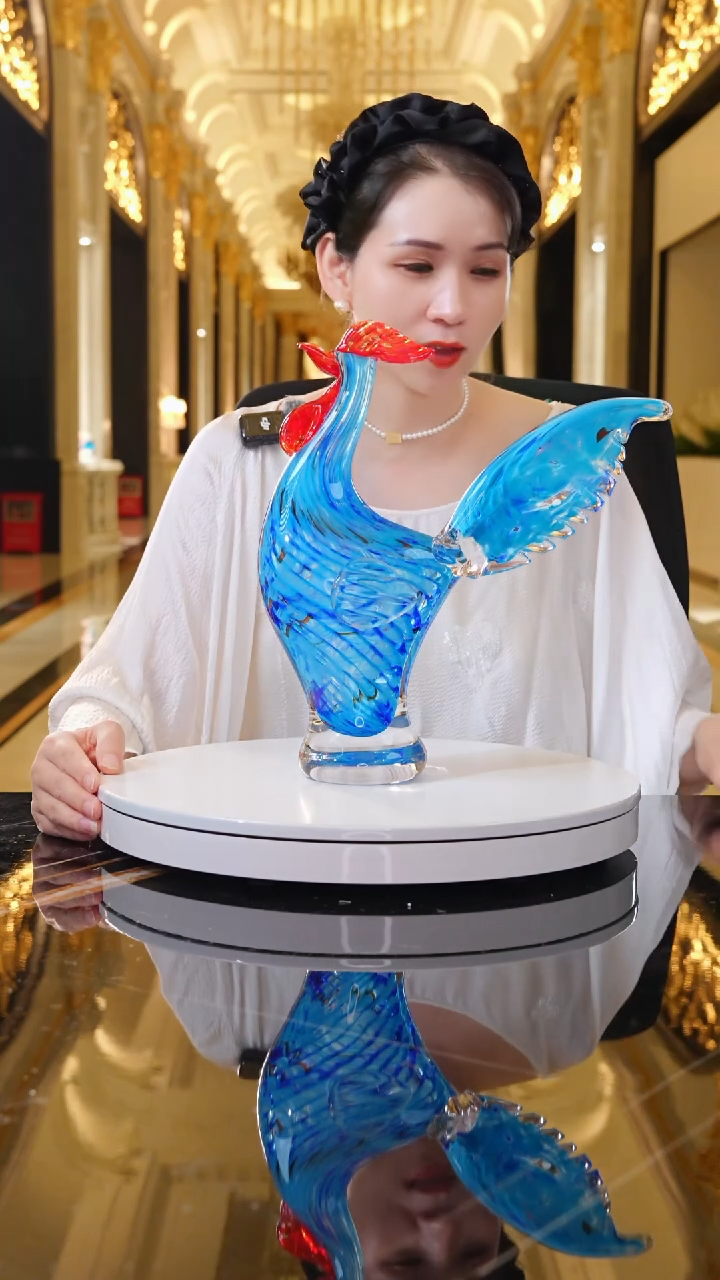 摆件AJ03160宝石蓝公鸡摆件