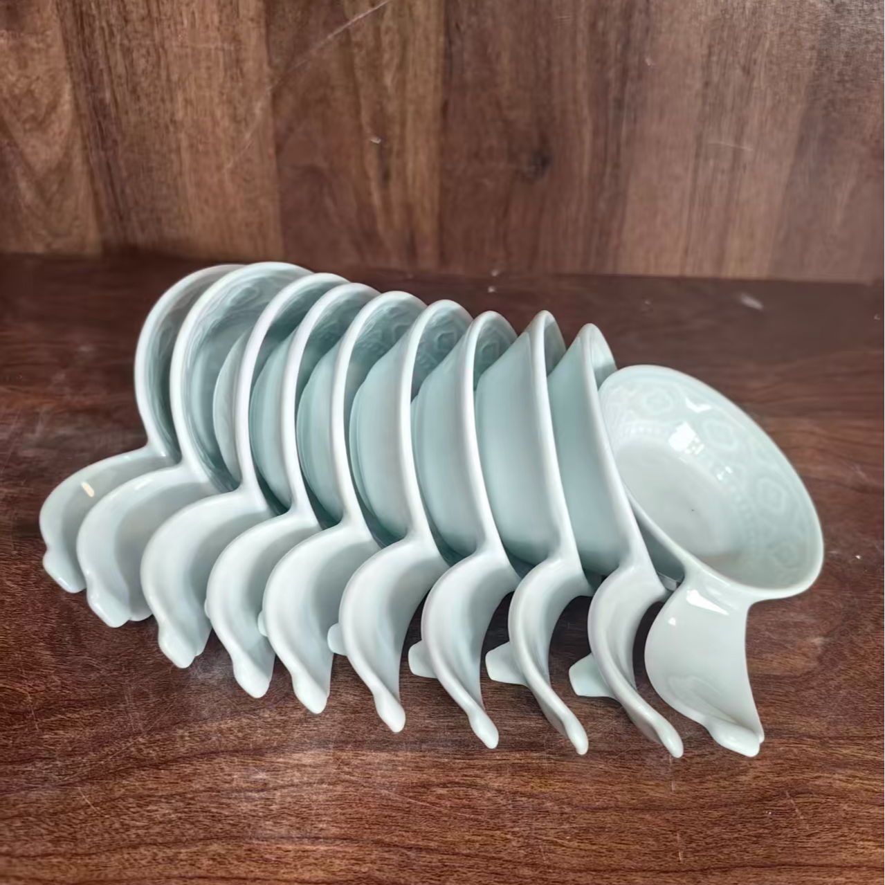 仿古瓷 A425景德镇制陶瓷筷子架10件