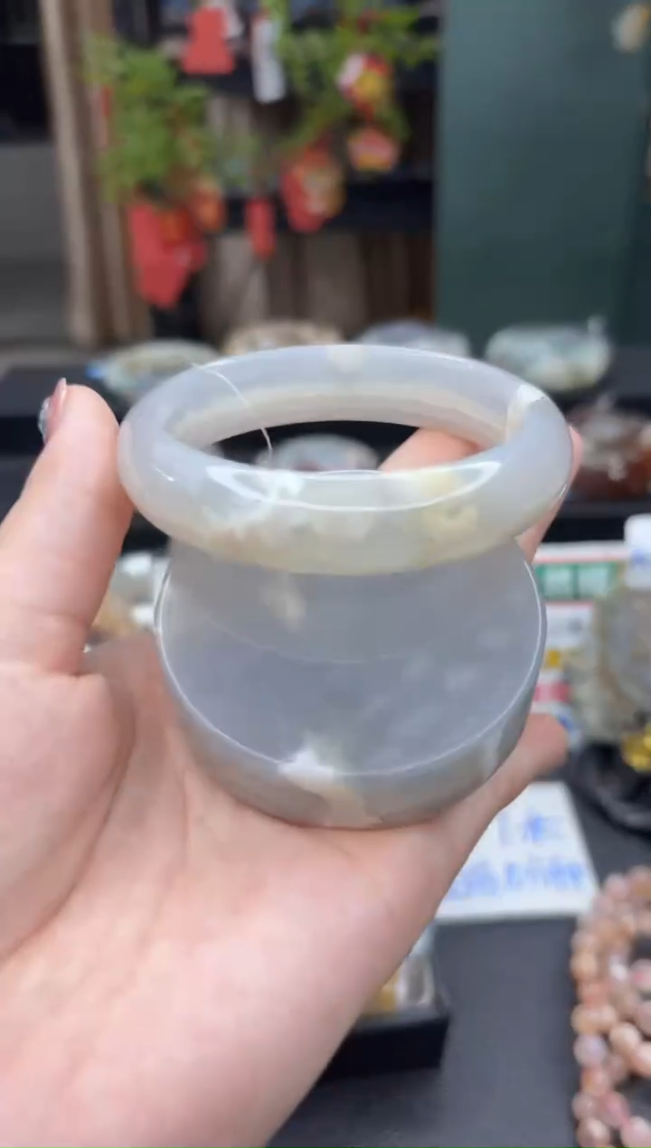 【闪购商品】石英质玉手镯未镶嵌793（62圈赠送镯心）