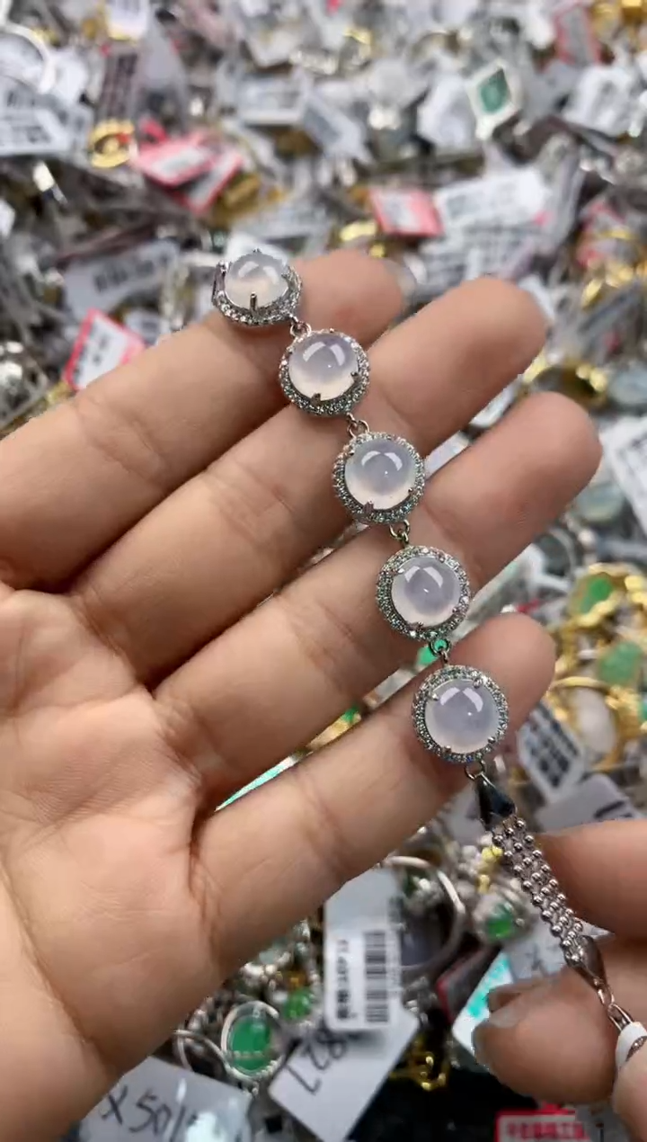 银S925镶嵌戒指翡翠999---10