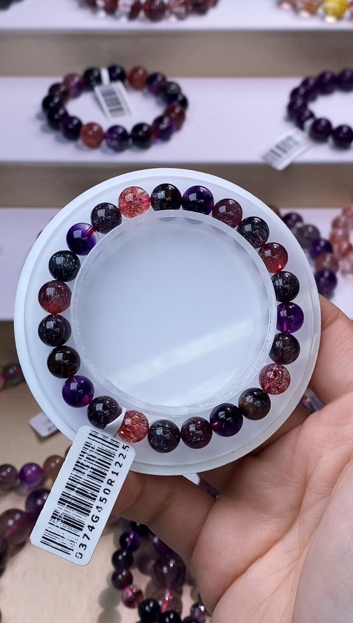 【闪购商品】水晶手链未镶嵌黑加仑超七单圈8m+