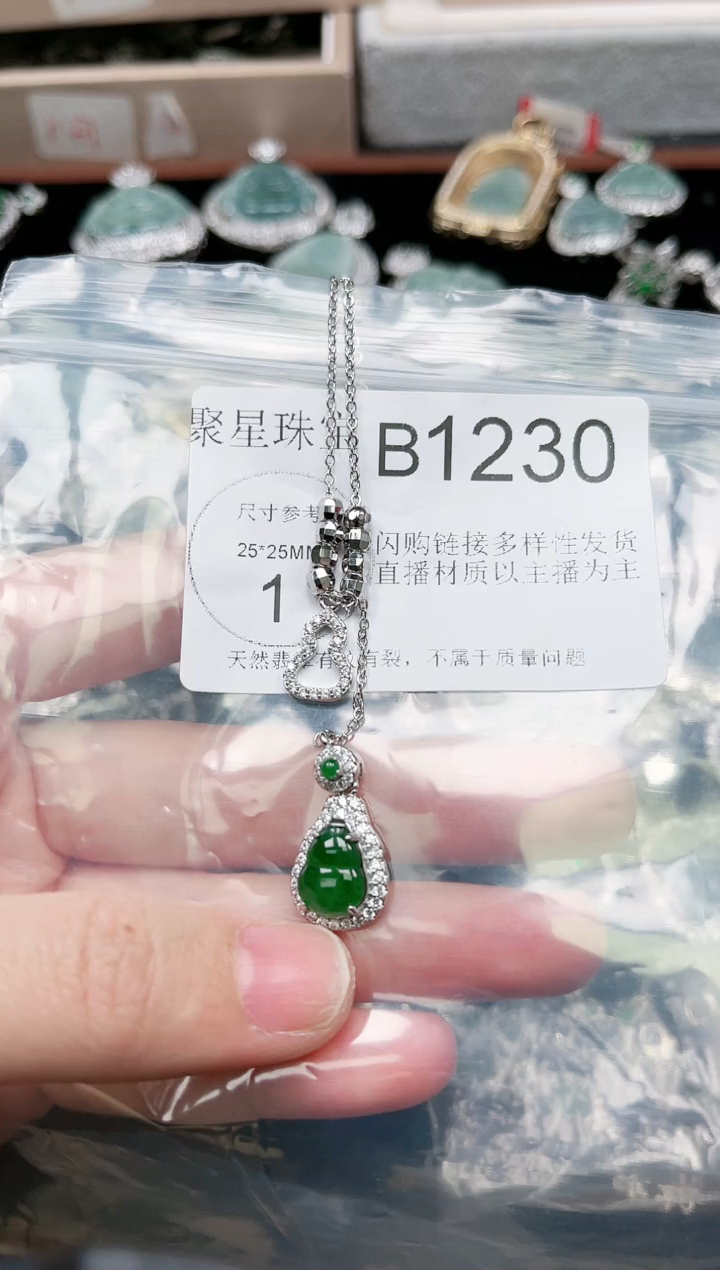 【闪购商品】翡翠颈饰未镶嵌1230赠皮绳