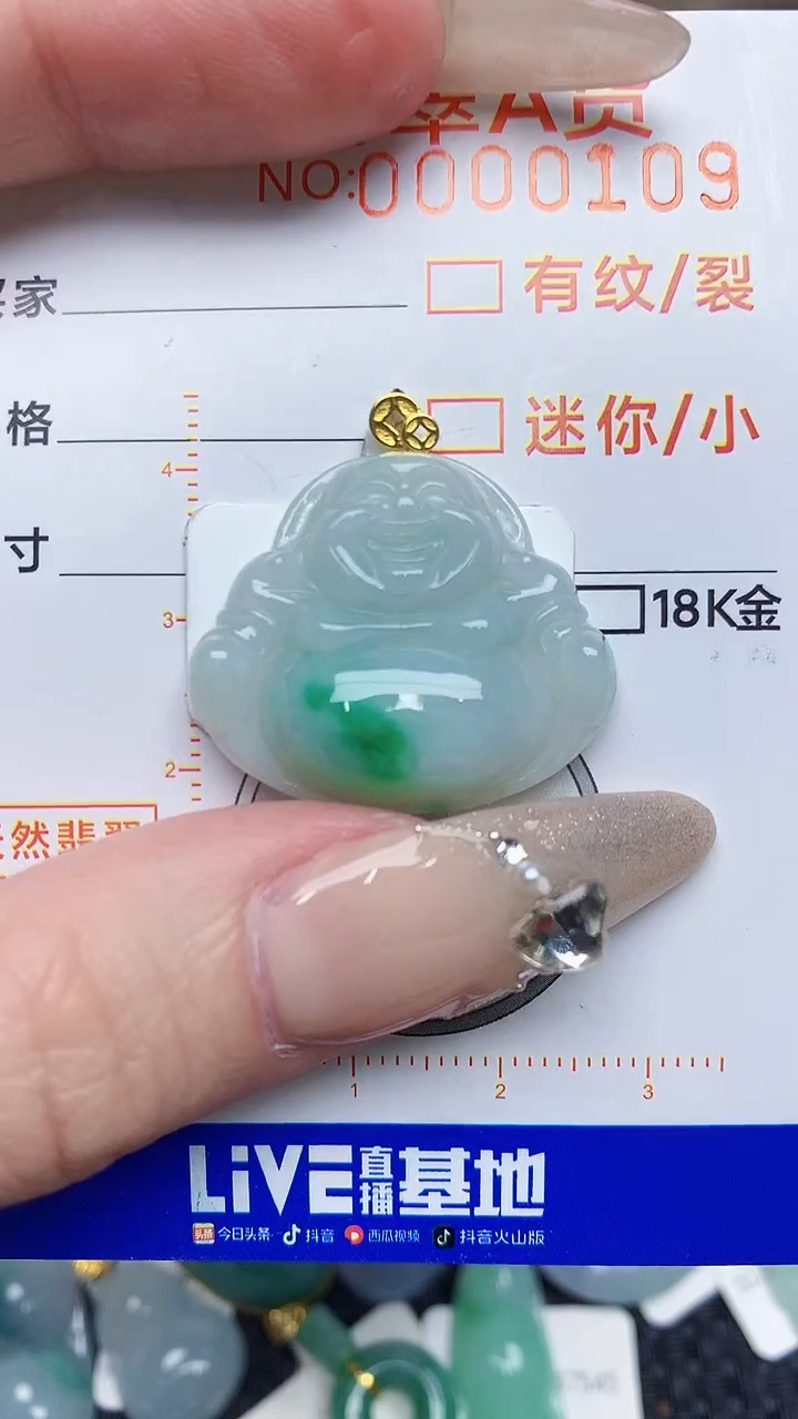 【闪购商品】翡翠颈饰18K金镶嵌876876876786
