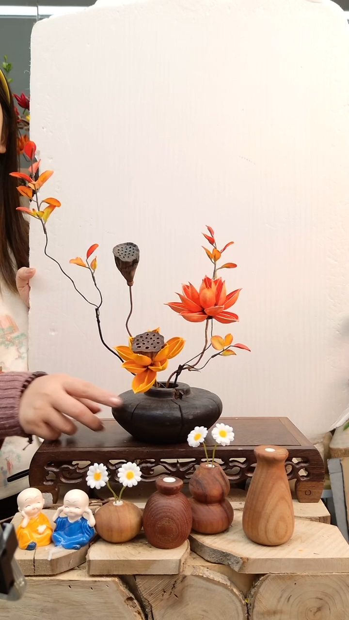 木实木花瓶一物一拍