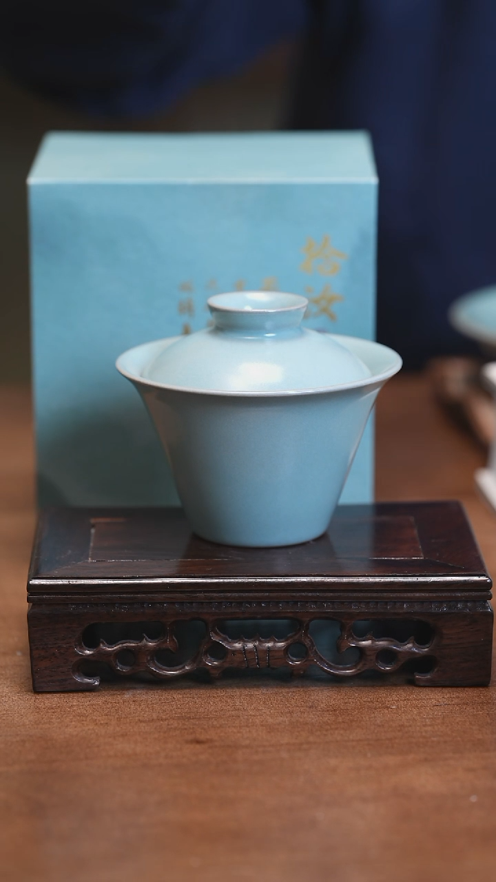 【闪购商品】Y宝丰宋官窑原产地汝瓷盖碗