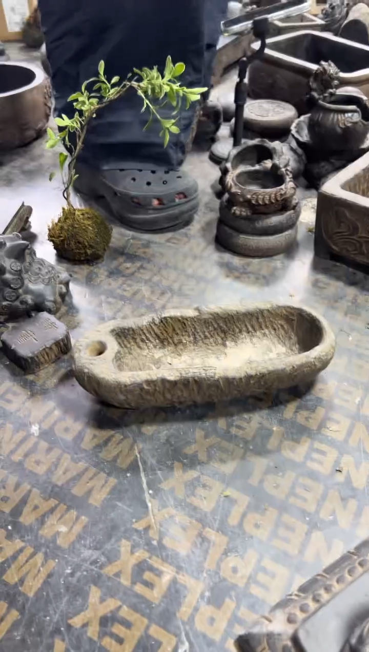 陶土【火山泥】牛槽盆