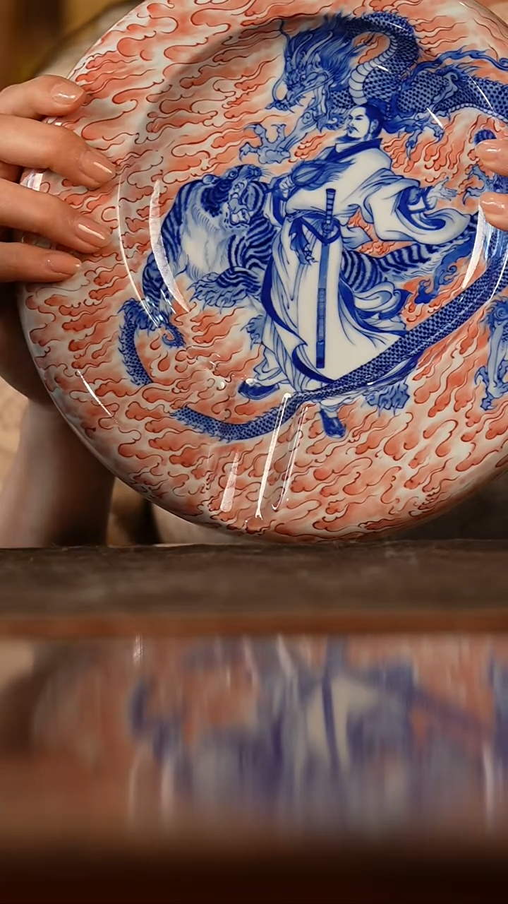 瓷瓷姑娘燕鸿开物青花火焰红雪茄缸