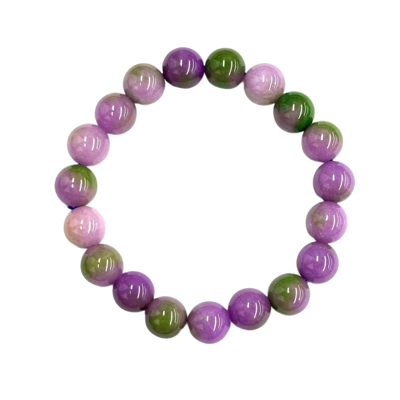 【符老板】s1441-国风气质设计款七彩盐源玛瑙圆珠手串-赠礼盒