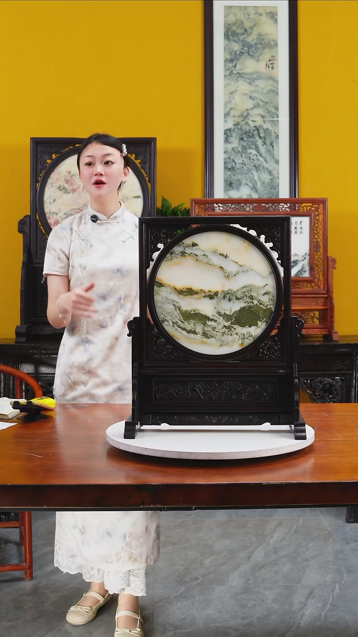 石材天然大理石画摆件