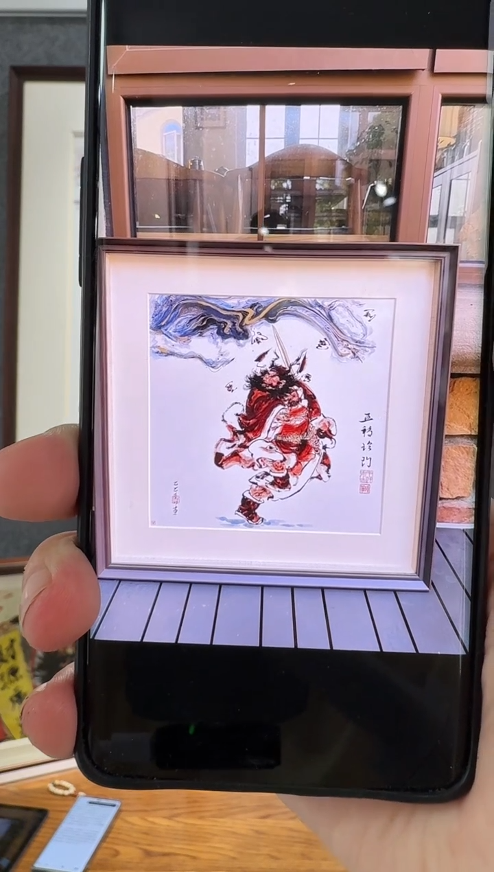 国画小*哥牛百川老师手绘五福临门60x60