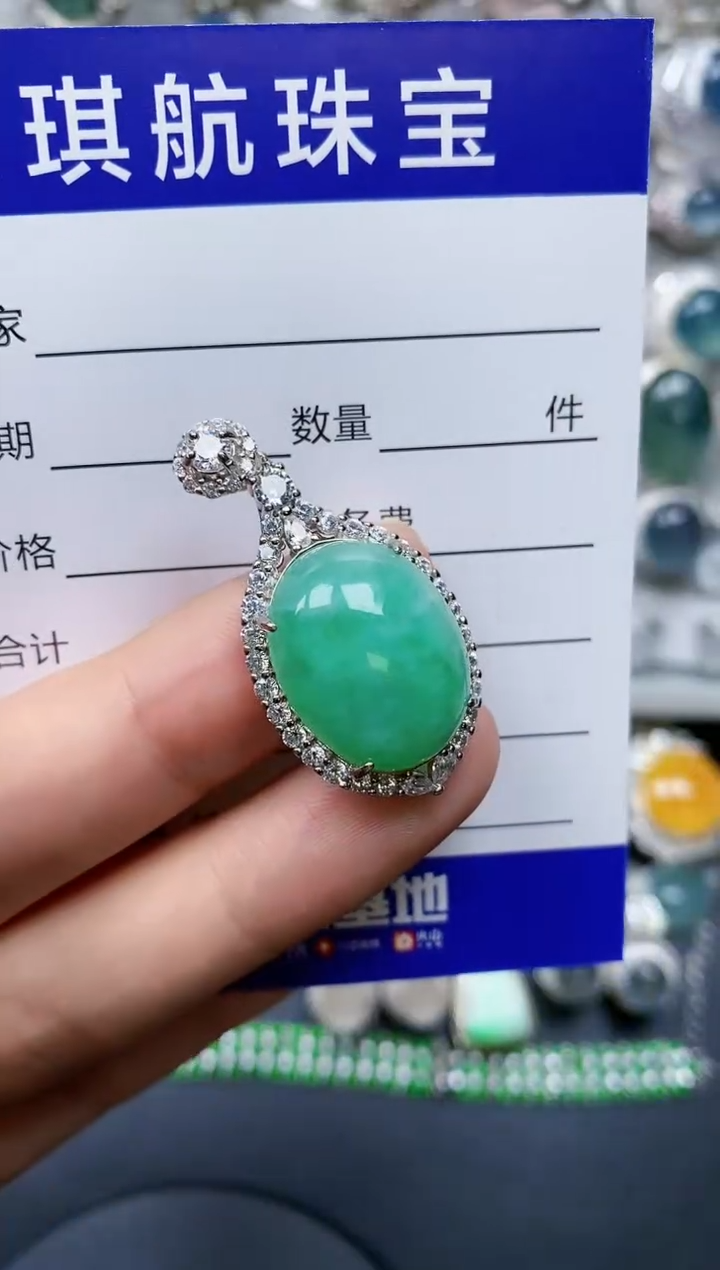 【闪购商品】翡翠颈饰银S925镶嵌0111